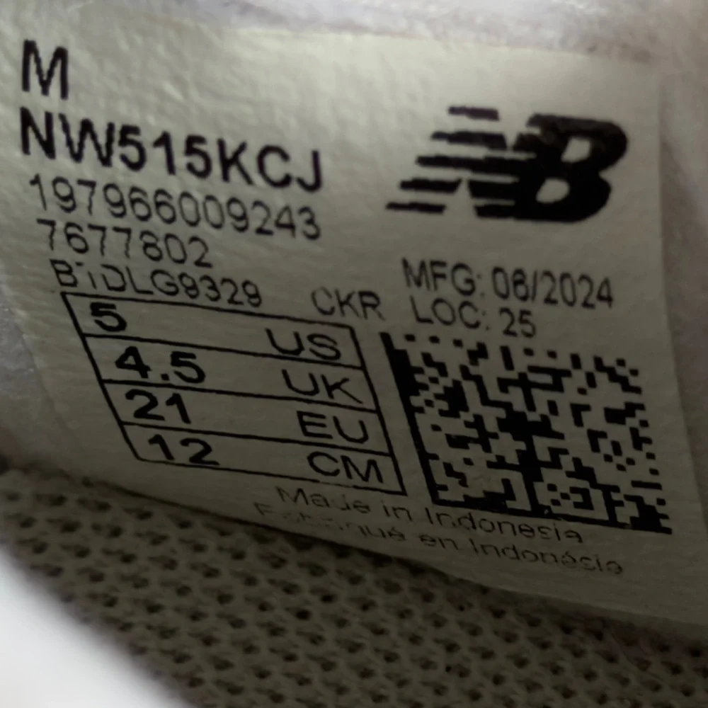 New Balance 515 Toddler Sneakers Size 5 Gray Comfort Walking Shoes Streetwear